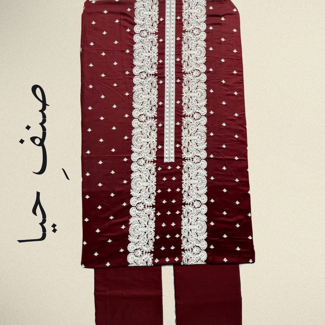 Noor e Haya - Best Crimson Grace Embroidered Suit
