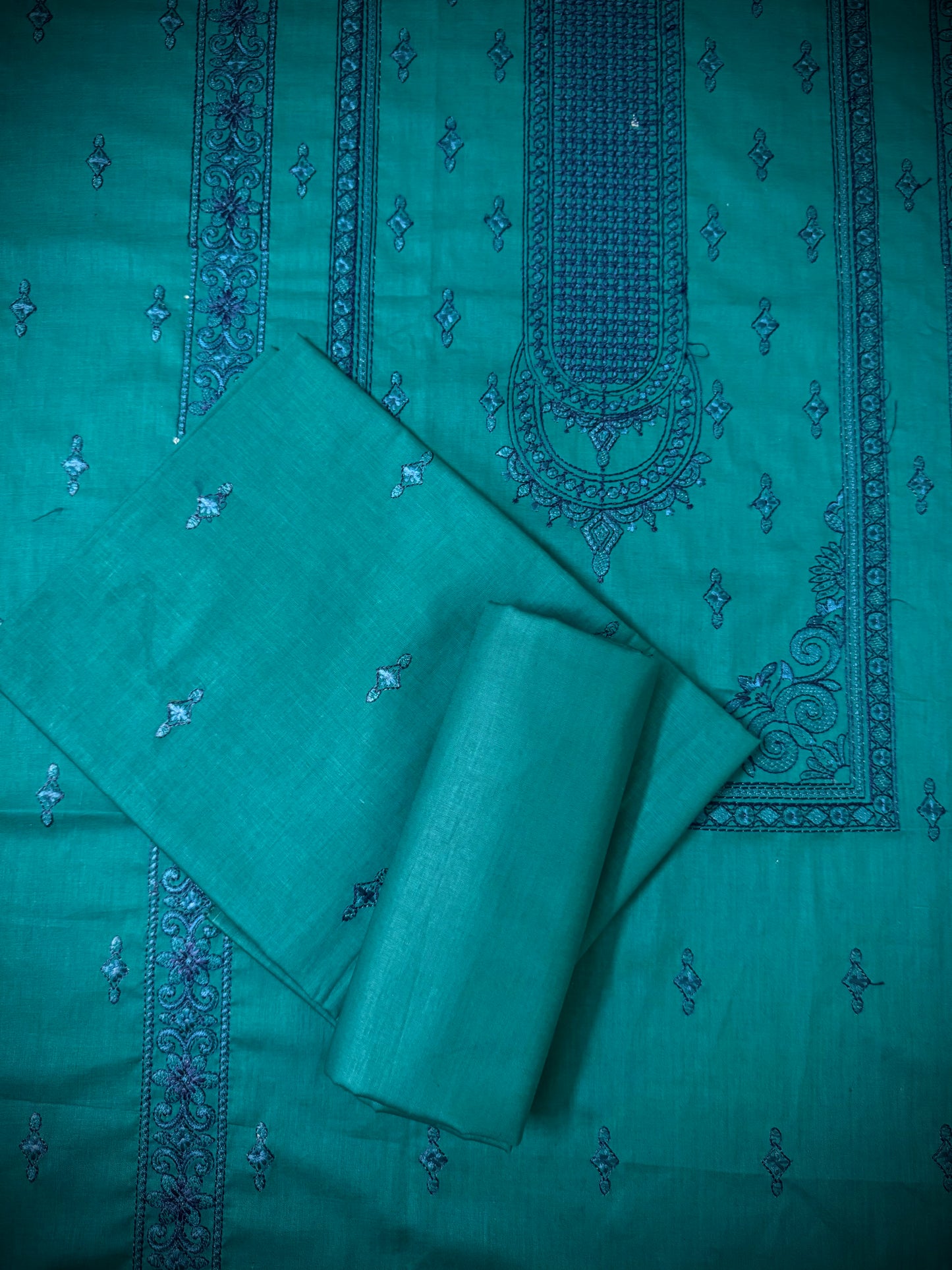 Teal Blue 2-Piece Breeze Lawn Embroidered Suit