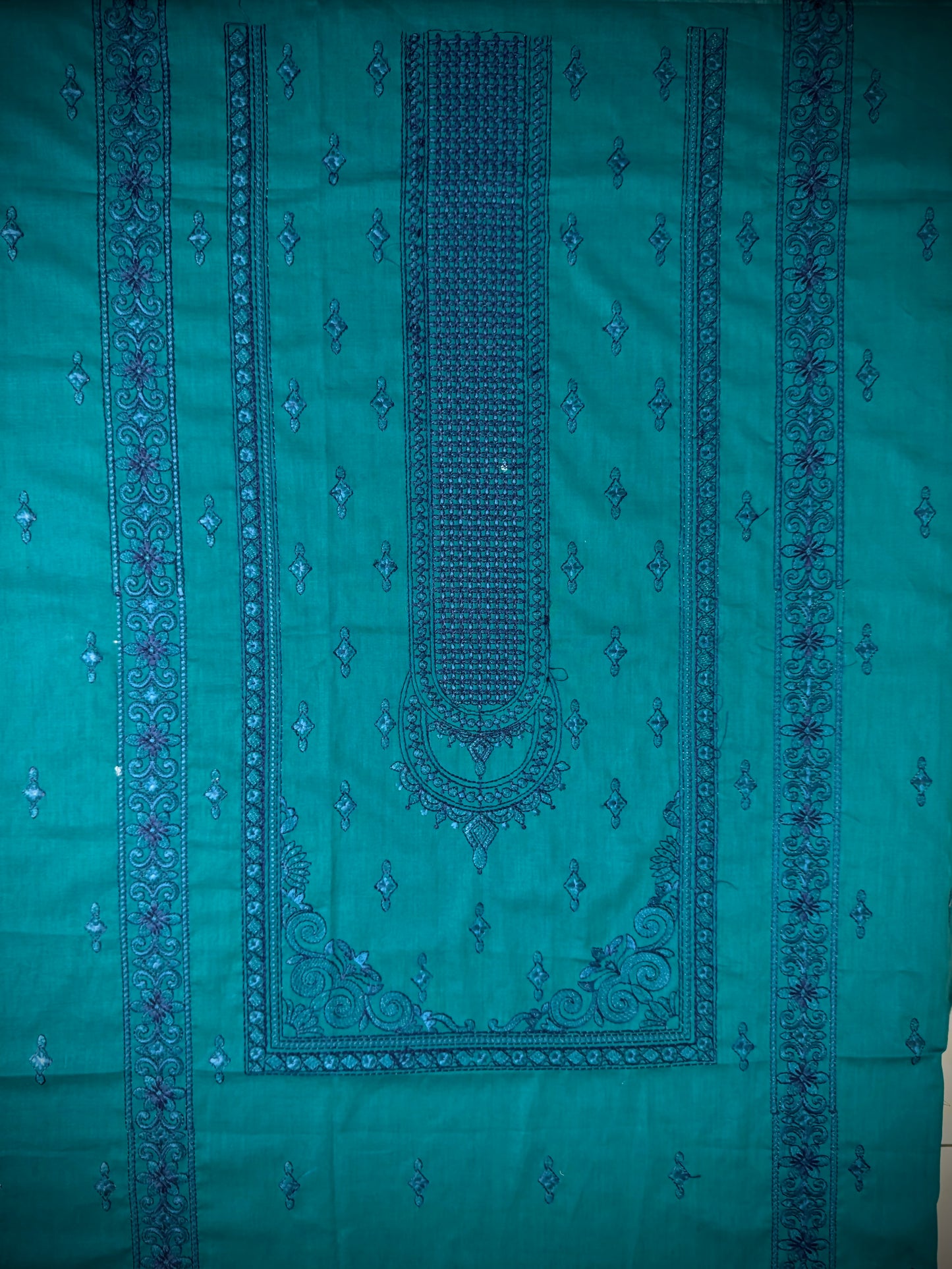 Teal Blue 2-Piece Breeze Lawn Embroidered Suit