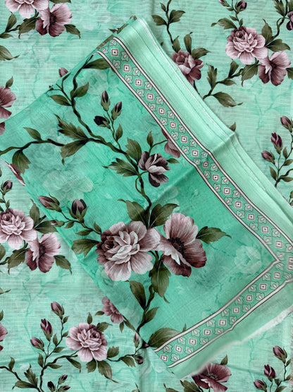 Ocean Green Breeze Lawn Printed 3 Piece Suit