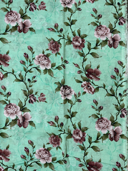 Ocean Green Breeze Lawn Printed 3 Piece Suit