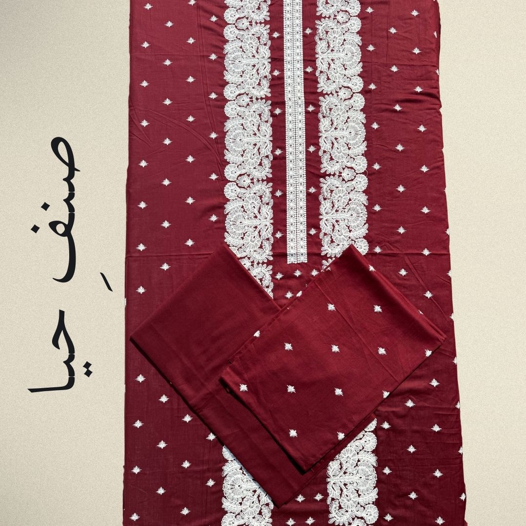 Noor e Haya - Best Crimson Grace Embroidered Suit