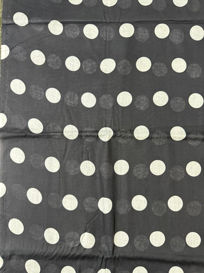 Black and White Polka Dots 3 Piece Breeze Lawn Printed Suit