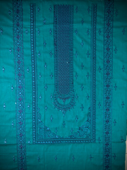 Teal Blue 2-Piece Breeze Lawn Embroidered Suit