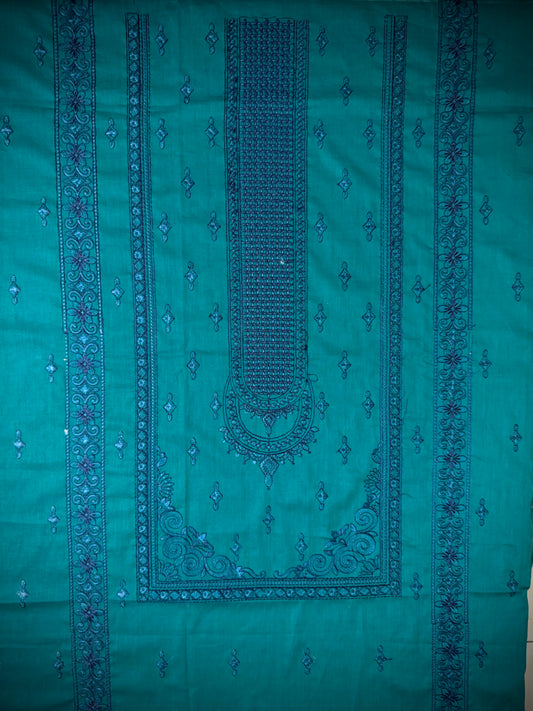 Teal Blue 2-Piece Breeze Lawn Embroidered Suit