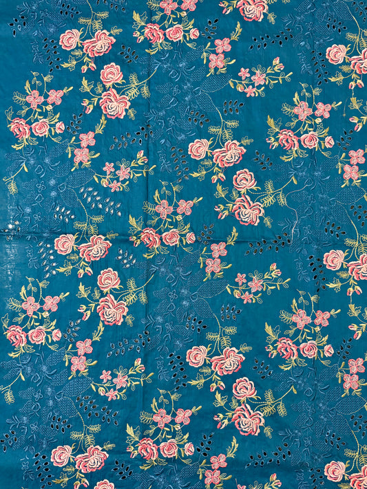 Dark Blue 2-Piece Embroidered Lawn Suit