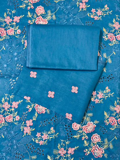 Dark Blue 2-Piece Embroidered Lawn Suit