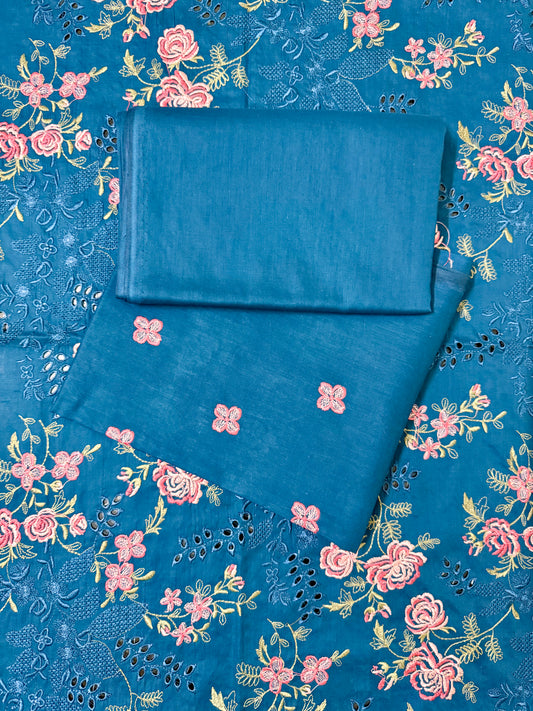 Dark Blue 2-Piece Embroidered Lawn Suit