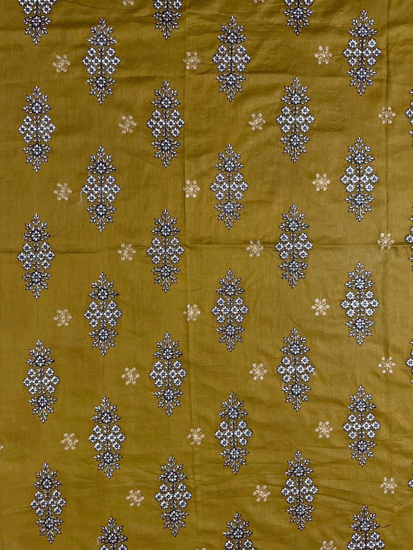 Mustard 2-Piece Embroidered Lawn Suit