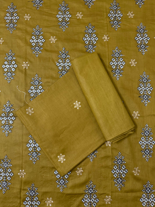 Mustard 2-Piece Embroidered Lawn Suit