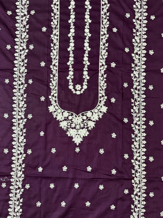 Deep Purple with White Embroidery 2-Piece Breeze Lawn Suit