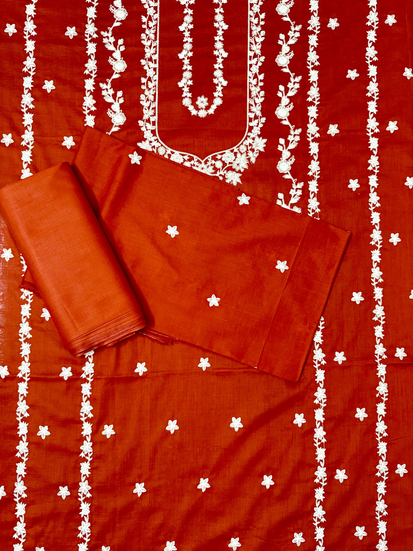 Rust Glow 2-Piece Embroidered Lawn Suit