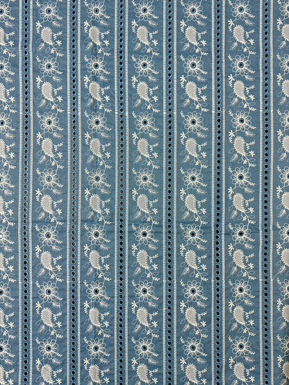 Ice Blue Breeze 2-Piece Embroidered Lawn Suit